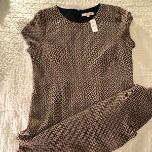 Loft jacquard patterned dress